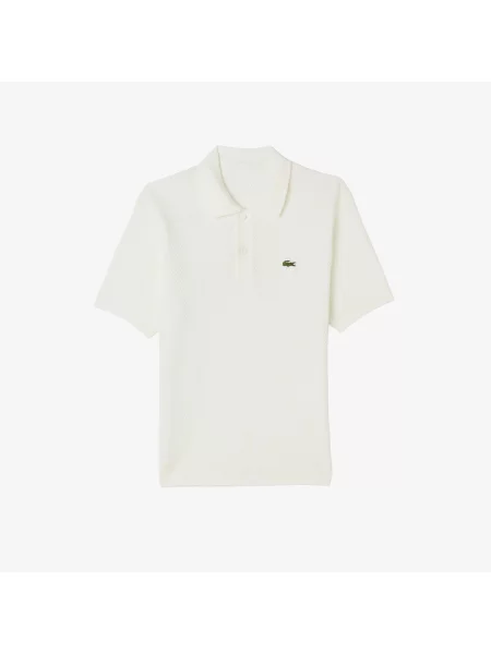 Lacoste Sweter Z Kołnierzykiem Polo Classic Fit beżowy