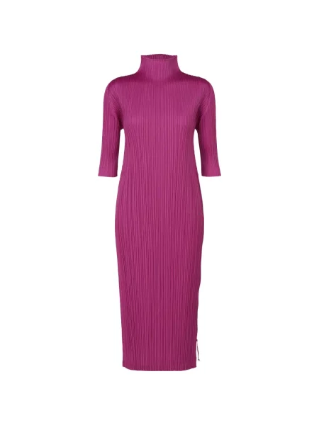 Rochie Pleats Please Issey Miyake plisată de costum roz