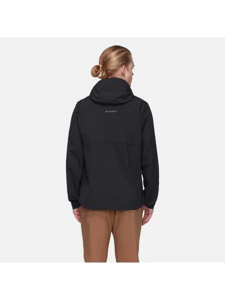 Trekingová bunda anorak Mammut s kapucňou čierna
