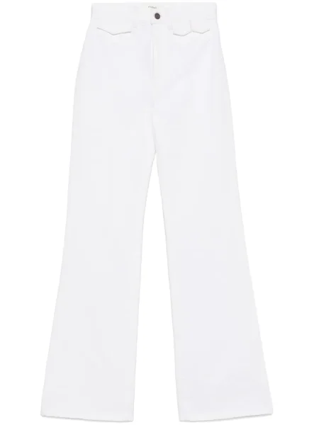 Blugi drepți Chloé alb