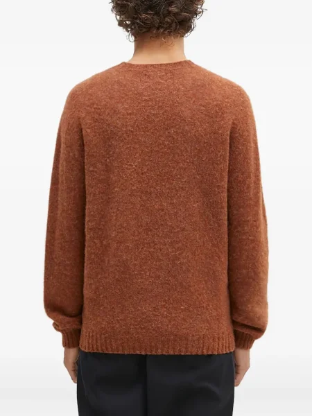 Pulover Norse Projects cu decolteu rotund portocaliu