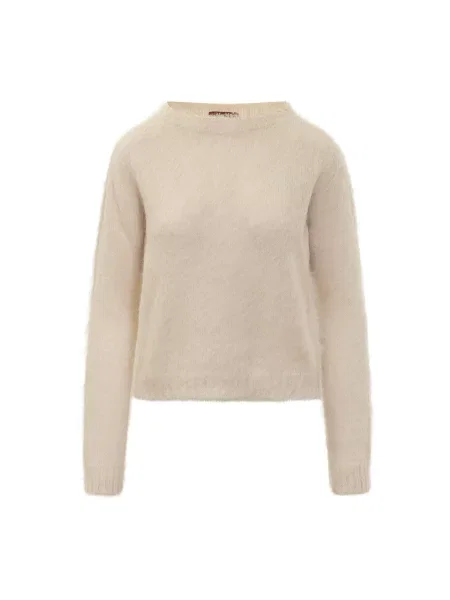 Dzianinowy sweter Max Mara Studio beżowy