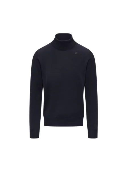 Sweter K-way z wełny merino niebieski