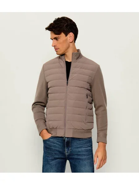 Emporio Armani Geacă de puf cu adaos de lână bej