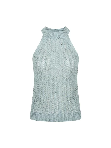 Dzianinowy sweter Eleventy niebieski