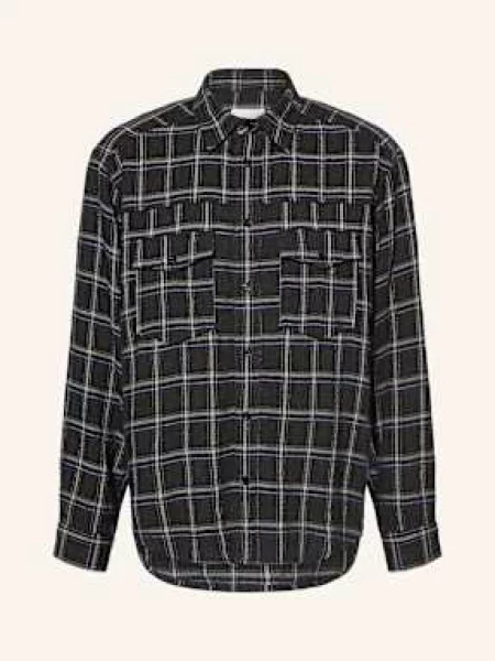 Isabel Marant Košile Suli Comfort Fit tmavě modrá béžová