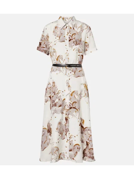 Rochie tip cămașă Altuzarra de mătase cu imagine de costum