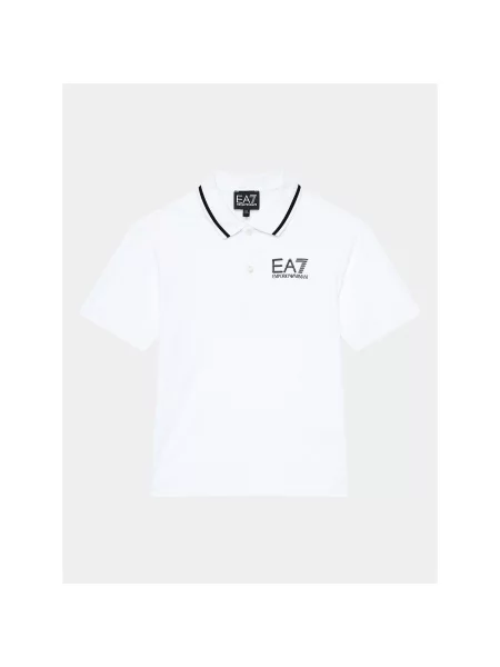 Polo majica Ea7 Emporio Armani s kratkimi rokavi bela