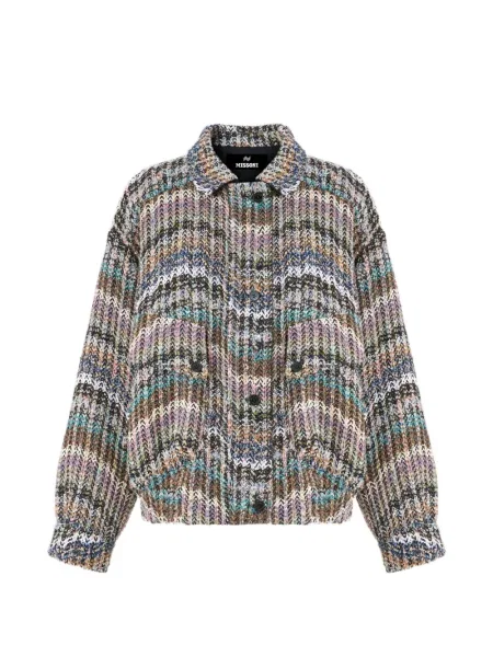 Geacă Missoni cu paiete tricotate albastru