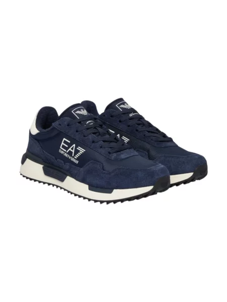 Sneakersy Emporio Armani Ea7 skórzane niebieskie