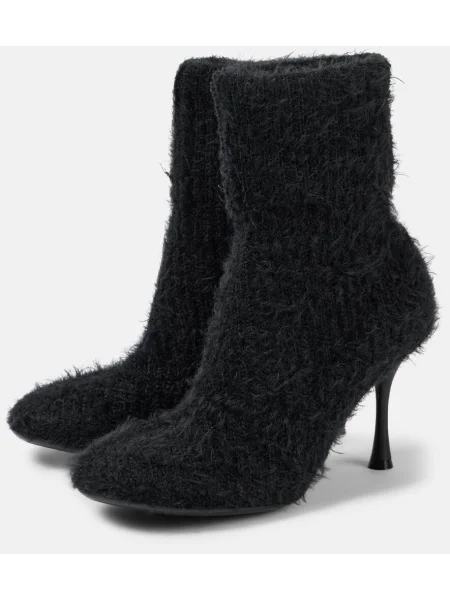 Botine Gianvito Rossi tricotate negru