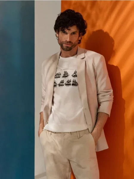 Sinsay tričko krémová