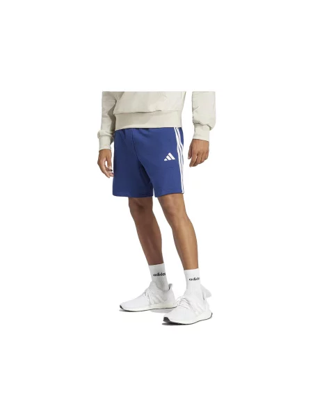Csíkos frottír rövidnadrág Adidas kék