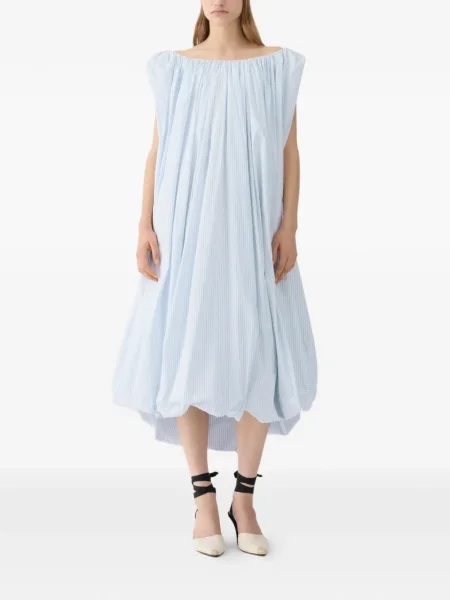 Rochie Jacquemus cu dungi de costum albastru