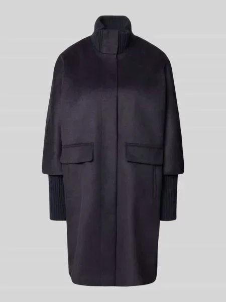 Płaszcz ze stójką Comma granatowy