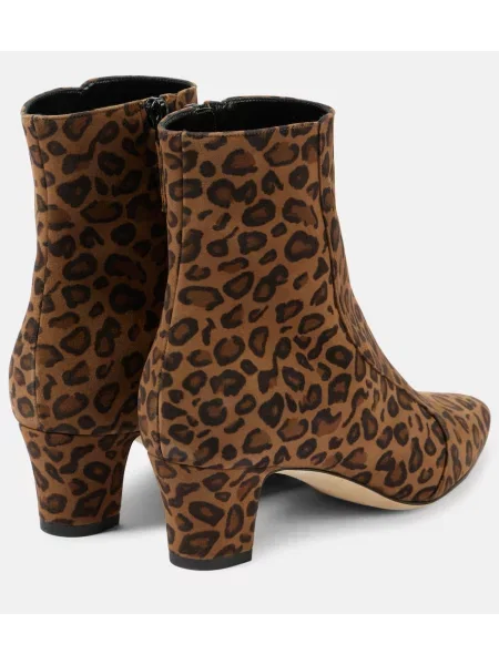 Cizme scurte Manolo Blahnik din piele de căprioară negru