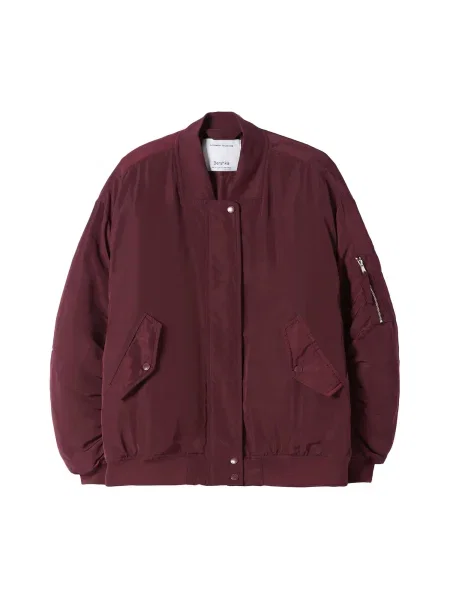 Bershka Geacă de primăvară-toamnă burgundy roșu