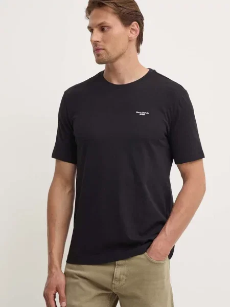 Тениска Marc O'Polo DENIM с изчистен дизайн черно