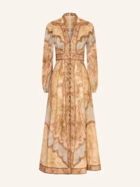 Zimmermann Sukienka Lniana Wanderlust beige beżowa