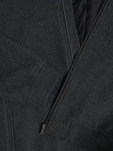 Шерстяной бомбер Reserved серый