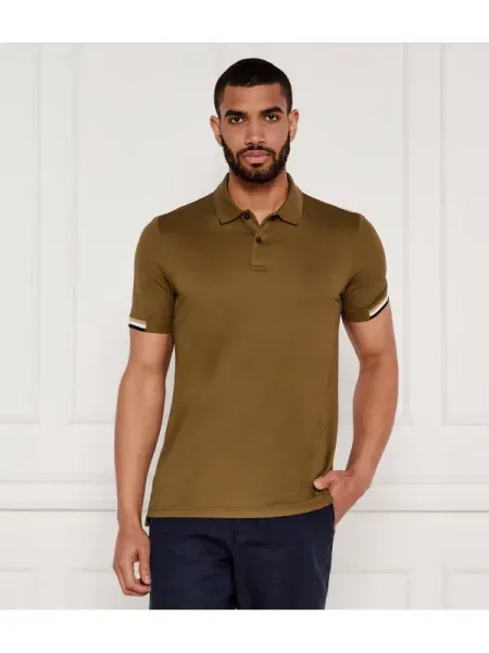 BOSS BLACK Polo Parlay | mercerizat negru