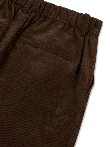 Șnur de strângere pantaloni Studio Tomboy de catifea cord maro