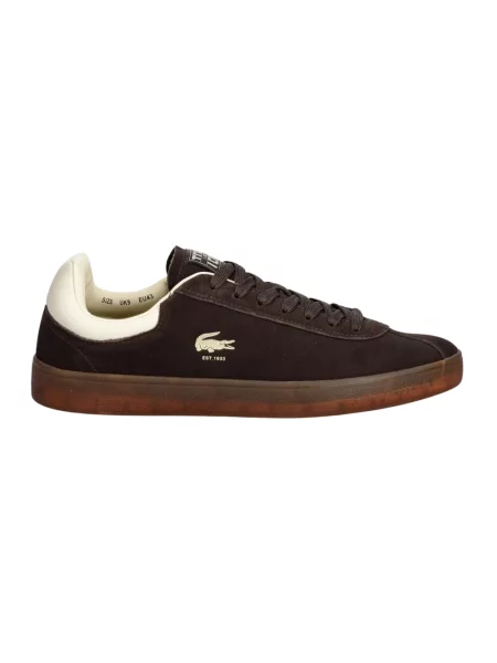 Sneakersy Lacoste zamszowe brązowe