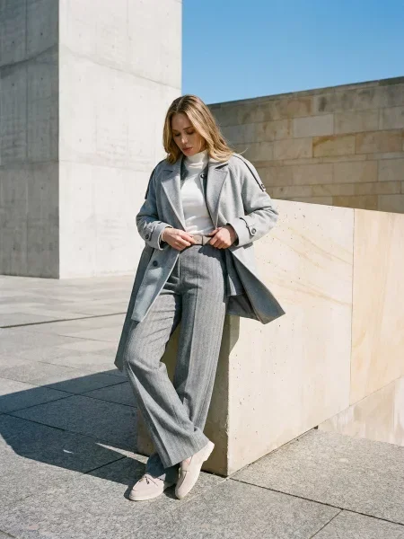 Вовняне Пальто Seventeen сірий