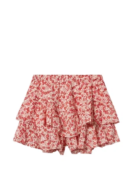 Pantaloni scurți Marant Etoile cu model floral cu imagine mini roșu