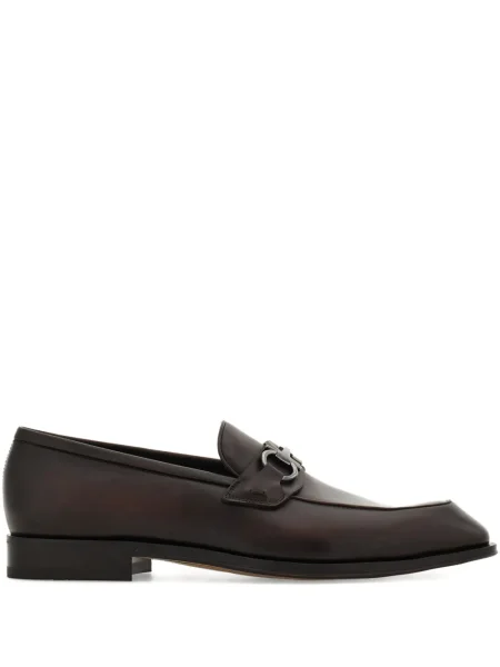 Pantofi loafer Ferragamo cu cataramă maro