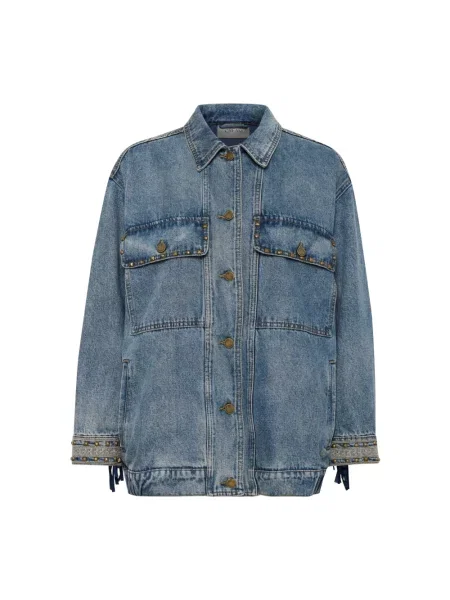 Kurtka jeansowa Cream niebieska