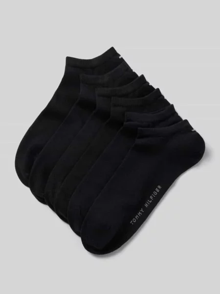 Skarpety z mieszanka bawełny w zestaw 6 par Tommy Hilfiger czarne