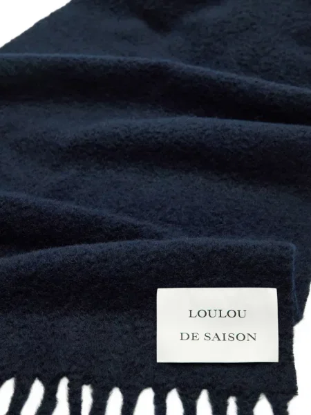 Šál Loulou De Saison s třásněmi modrý