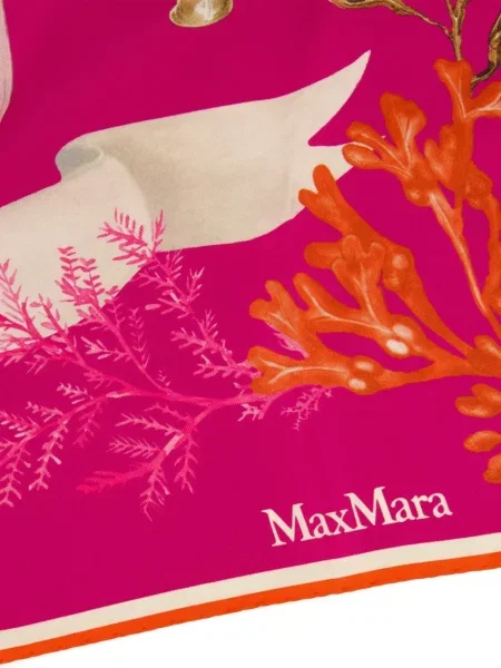Šilkinis šalikas Max Mara rožinė