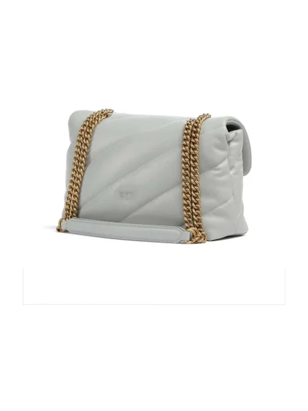 Pinko De piele geantă pe umăr LOVE CLASSIC PUFF albastru