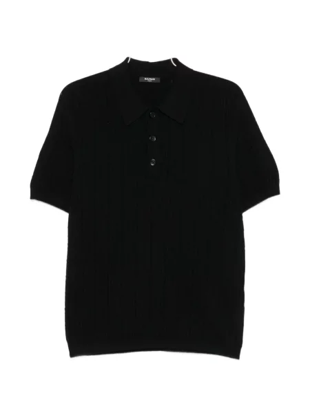 Tricou polo Balmain tricotate negru