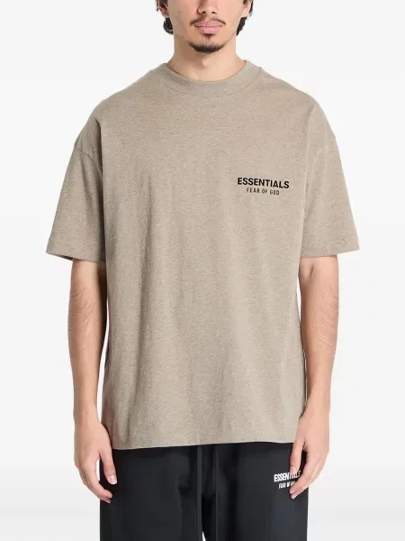 Tricou Fear Of God Essentials cu imagine maro