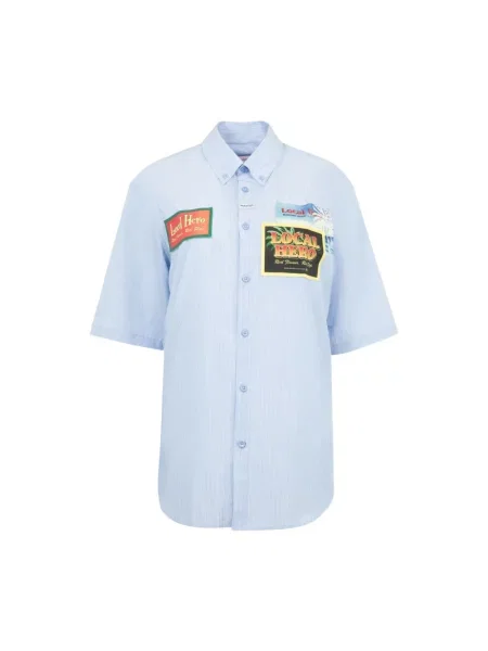 Pruhovaná košile Martine Rose modrá