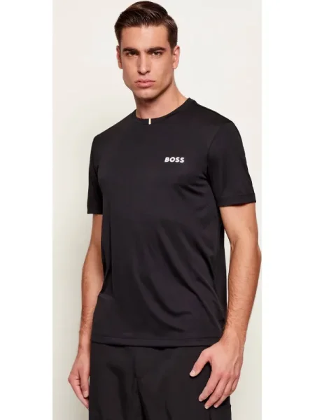 BOSS GREEN Tricou TS_TOC Spin Training Boss x The Chance | Slim Fit negru