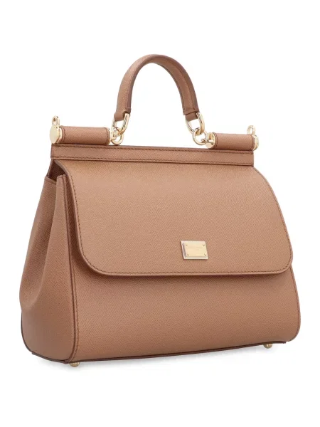 Torebka Dolce And Gabbana skórzana brązowa