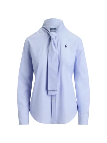 Копринена карирана шапка с козирки Polo Ralph Lauren с автограф синьо