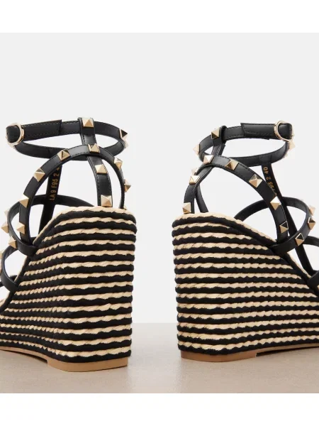 Espadrile Valentino Garavani din piele negru