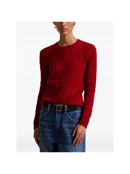 Polo Ralph Lauren Sweter z zawartością kaszmiru Kobiety Kaszmir jednolity S czerwony