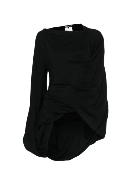 Pulover Junya Watanabe asimetric drapat negru