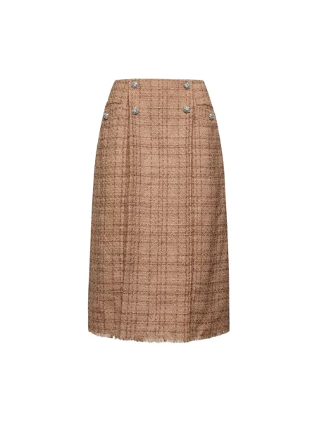 Spódnica midi Silvian Heach do kolan różowa