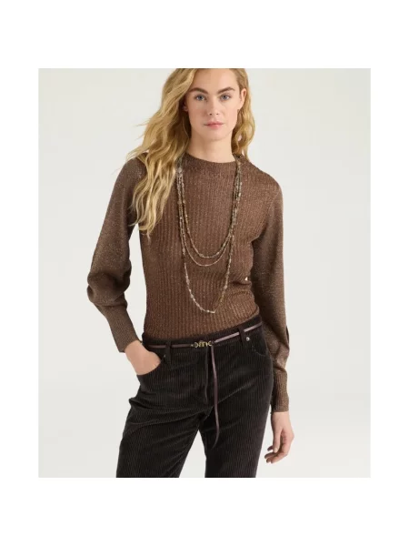 Sweter Momoni brązowy