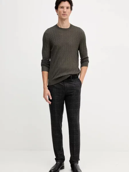 Светр із додаванням вовни Armani Exchange легкий зелений