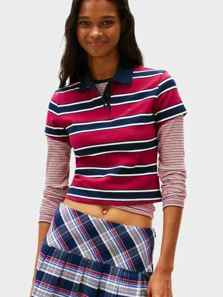 Поло Tommy Jeans в полоску