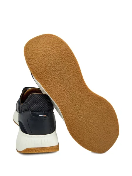 Sneakerși Boss din piele albastru