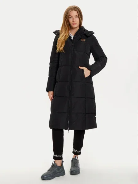 Палто Emporio Armani Caban Coat Black S черно